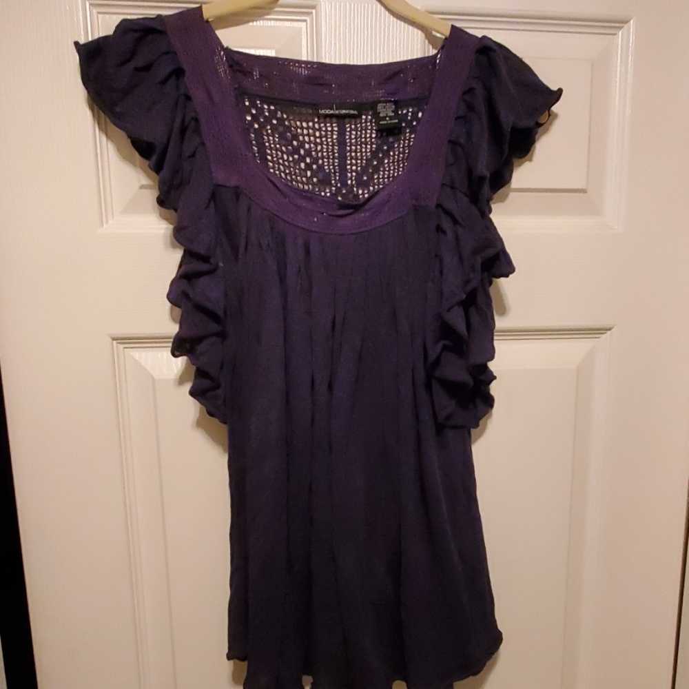 Boho cap sleeve top